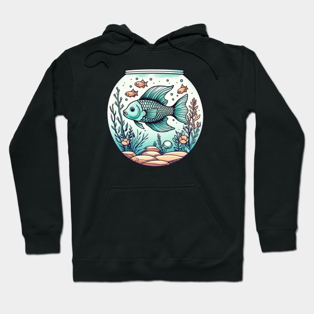 Aquariums are so addictive | Fish Tank Doodle! Hoodie by Malinda